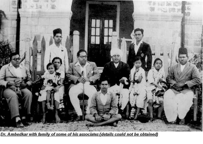 Dr. B. R. Ambedkar with family of some of his associates