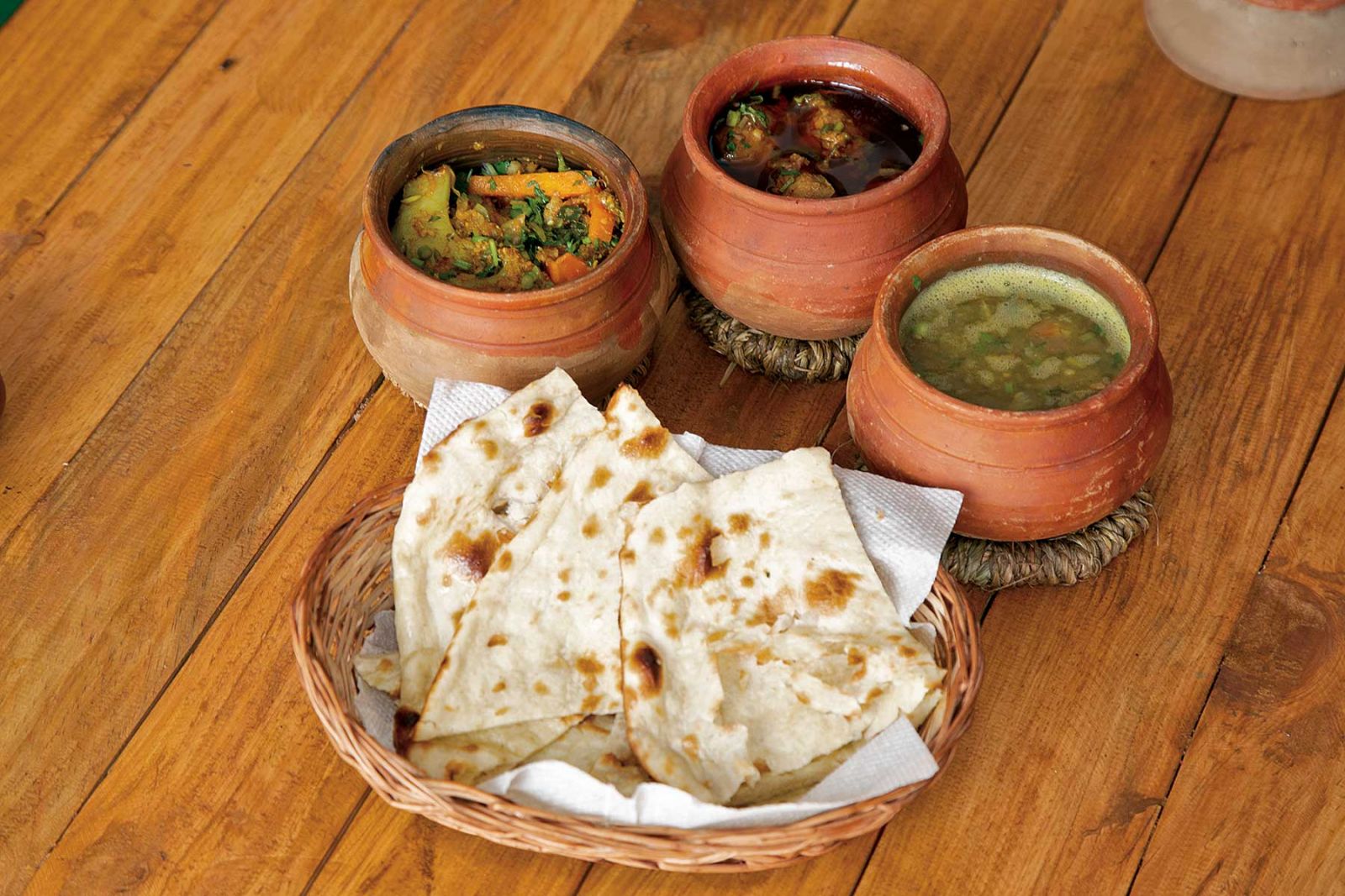 cooking in an earthen pot