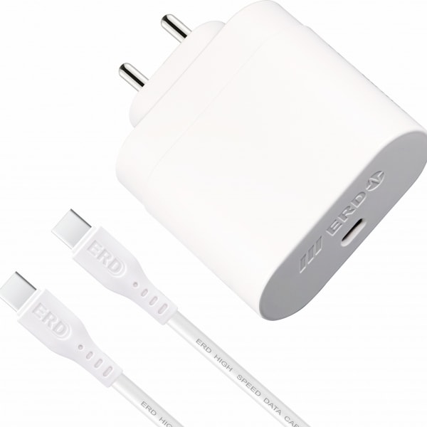 white mobile charger
