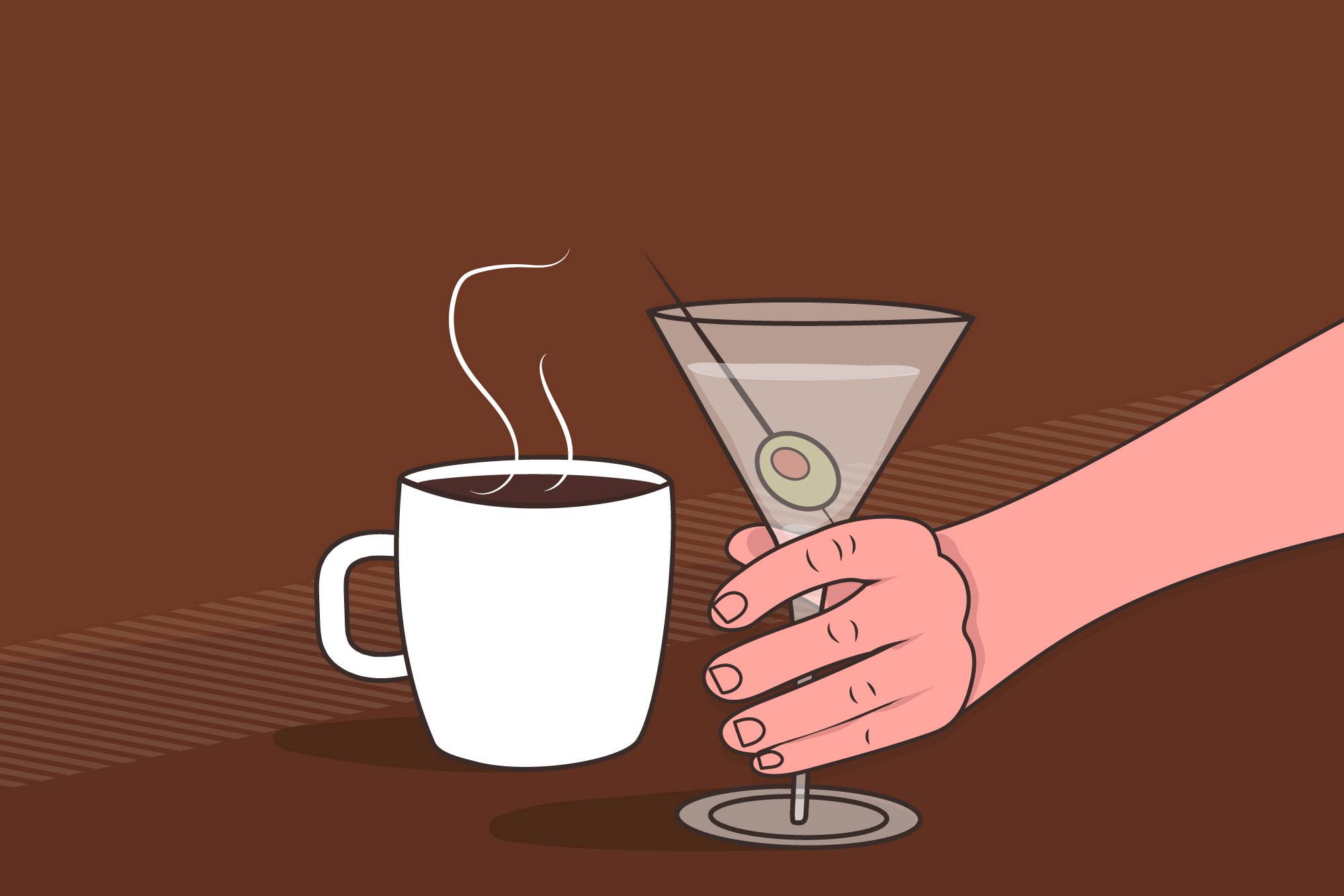 alcohol and caffeine