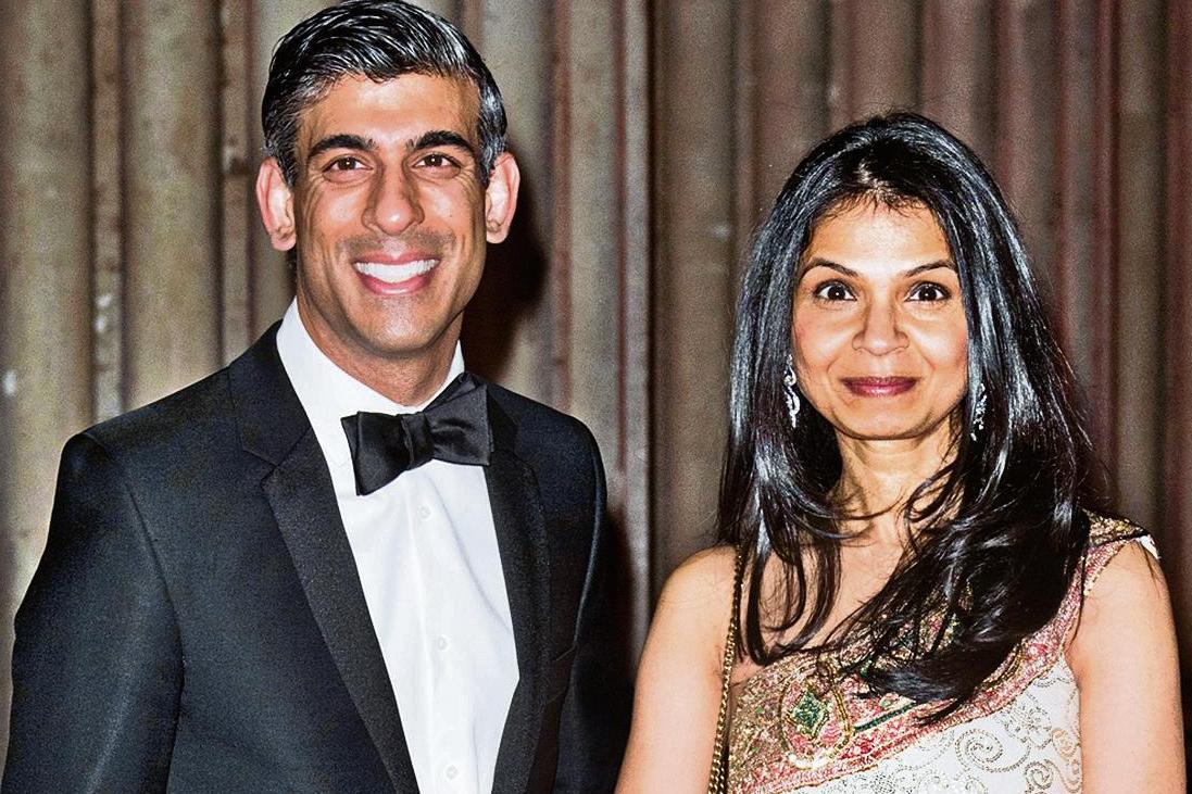 Rishi sunak and his wife