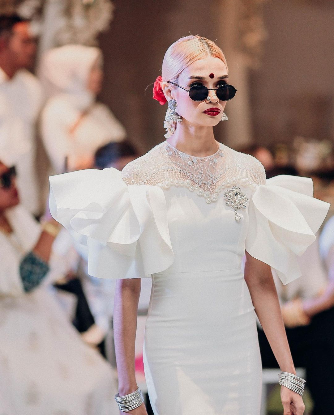 Alia Gangubai's inspired look at the Malaysia Fashion Show.