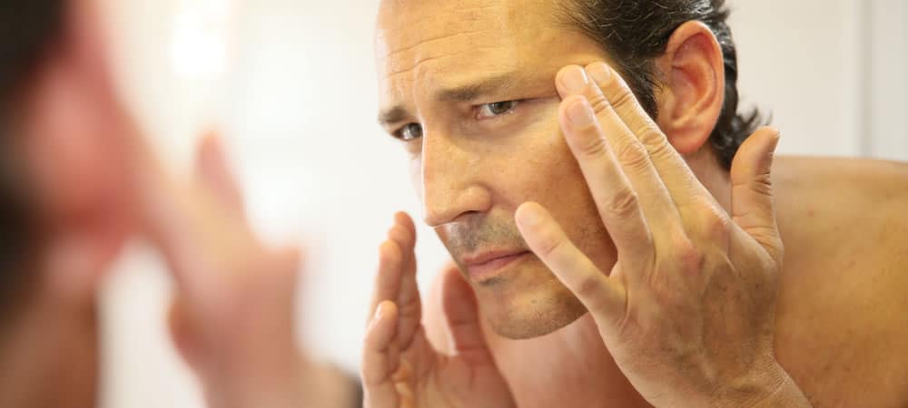 signs of skin ageing men