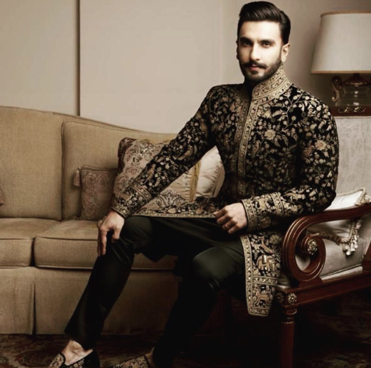 Ranveer Singh in floral sherwani