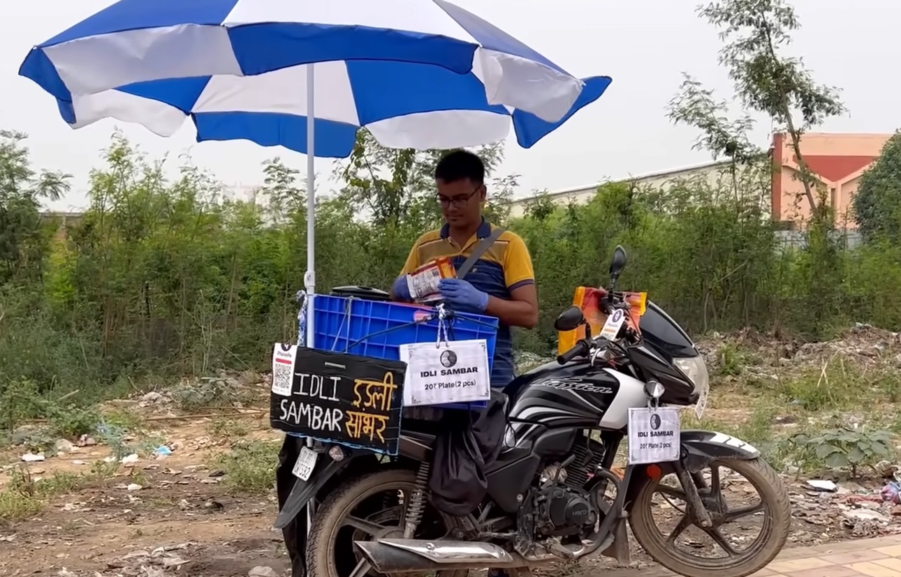 B.Com Graduate Sells Idli Sambhar On Bike