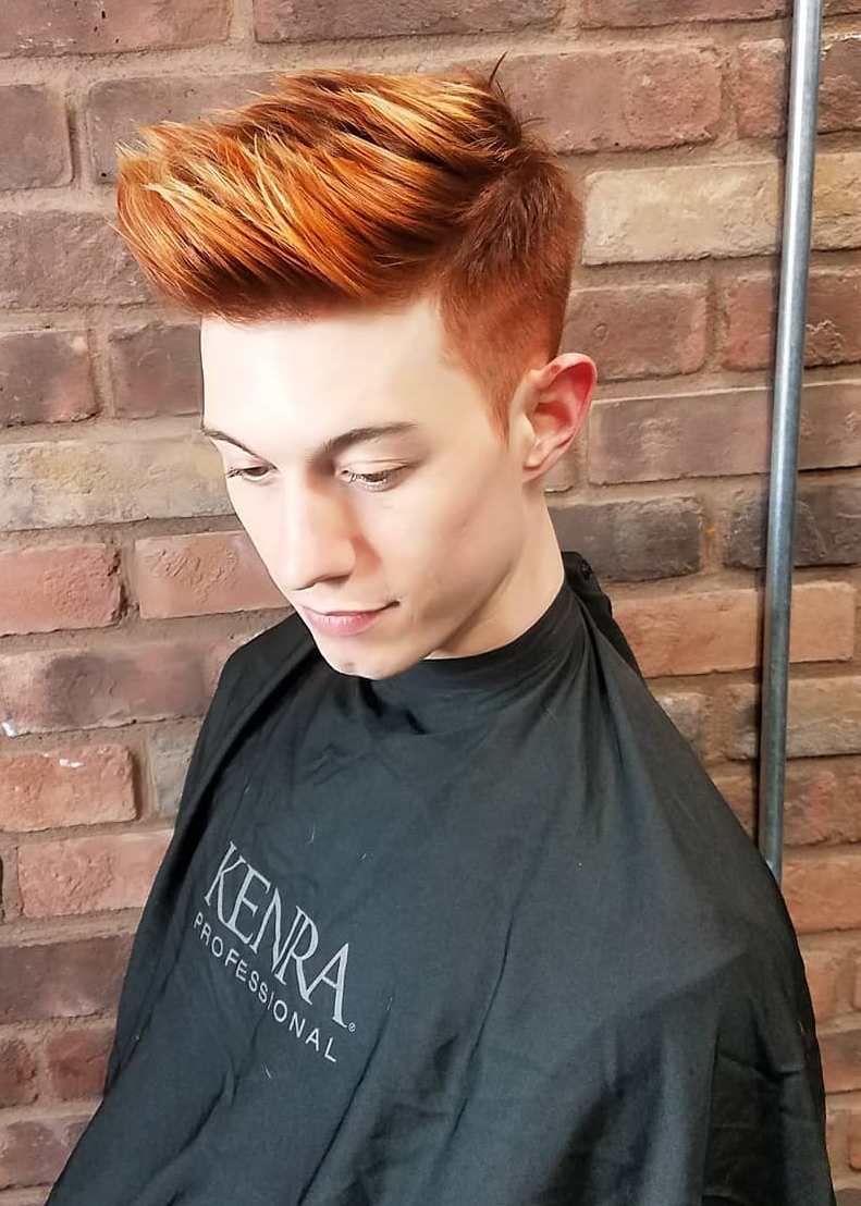 Copper Brown hair color men