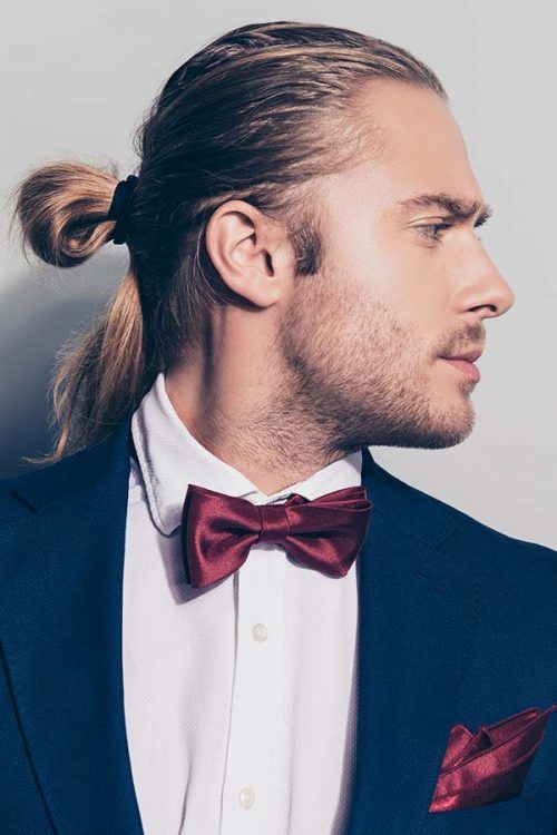 Long Hairstyles for Groom Ponytail