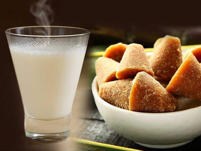 Milk and jaggery
