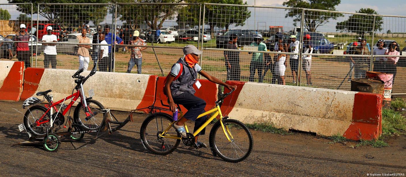 South African Township Boys Spin Bikes