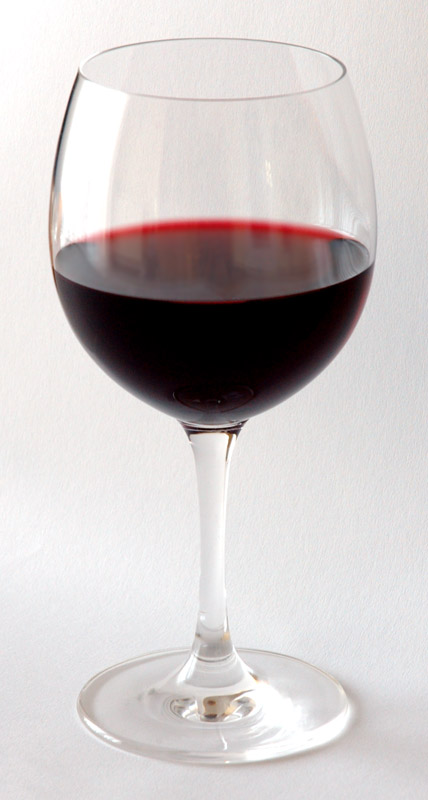 Red wine glass