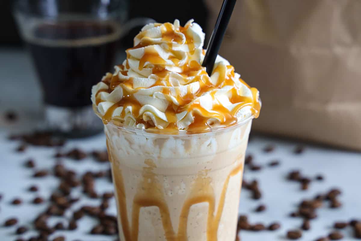frappe with whipped cream