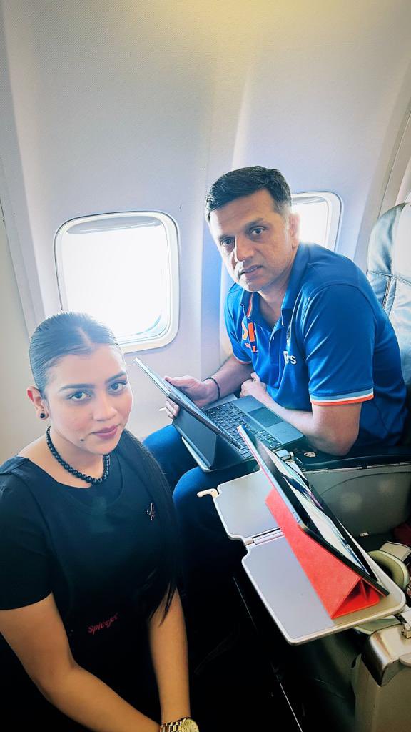 Men’s Indian Cricket Team flight with coach