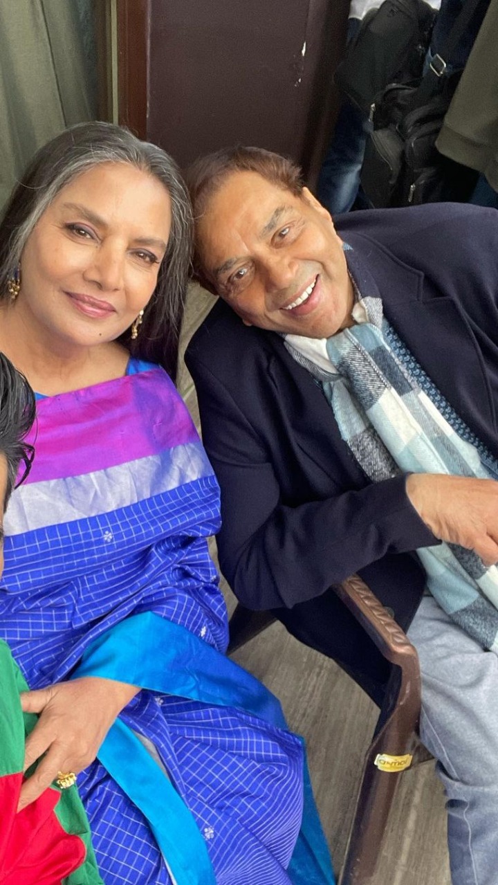 Dharmendra and Shabana Azmi