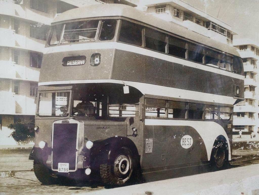 mumbai double decker bus old pictures