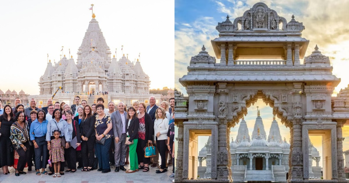 अमेरिका में बना दुनिया का दूसरा सबसे बड़ा 'हिंदू मंदिर', देखिए इसकी ये 10  ख़ूबसूरत तस्वीरें